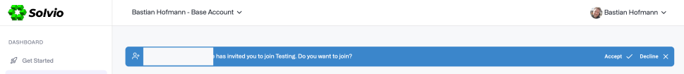 Accepting invitation